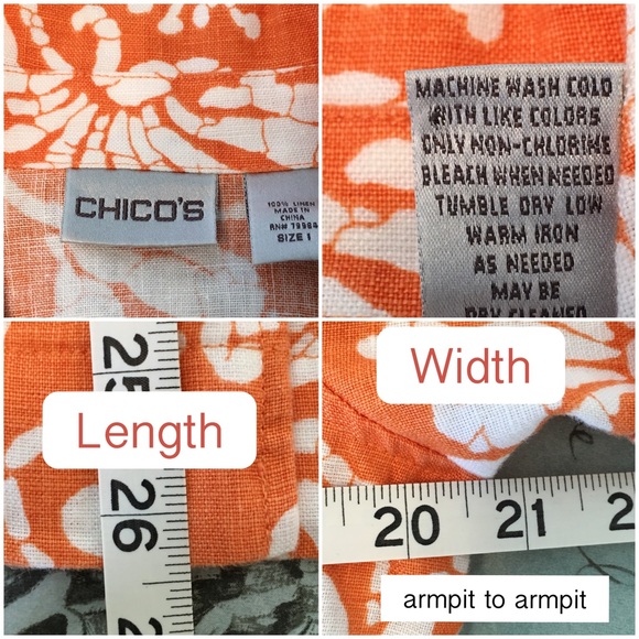 Chico's Linen Button Down Short-Sleeve Top - Picture 3 of 4